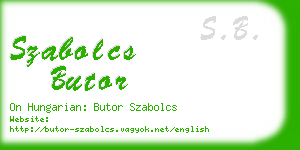 szabolcs butor business card